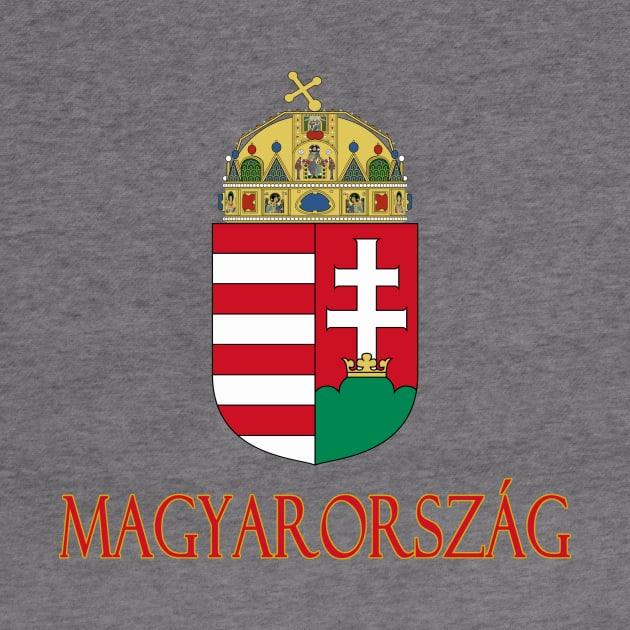 Hungary - Coat of Arms Design (Hungarian Text) by Naves